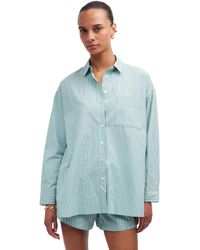Madewell - The Signature Poplin Oversized Shirt In Stripe - Lyst