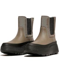Fitflop - F-mode Water-resistant Flatform Chelsea Boots - Lyst