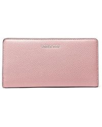 MICHAEL Michael Kors - Bryant Large Slim Snap Wallet Wallet Handbags, Cotton/Leather - Lyst