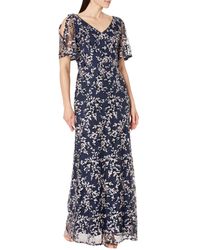 Alex Evenings - Long Embroidered Fit-and-flare Dress - Lyst