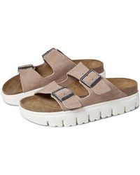 Birkenstock - Papillio By Arizona Chunky Platform Sandal (Warm Sand Suede) Sandals - Lyst