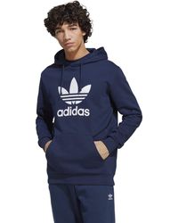 adidas Originals Trefoil Hoodie In Green Br4183 for Men | Lyst