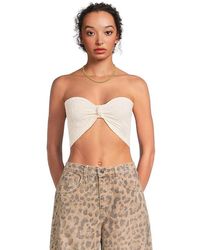 Free People - Floral Frills Knotted Bandeau Bra(1108) L-Xl (Us 14-16) Nylon/Spandex - Lyst