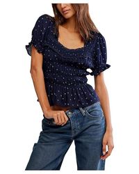 Free People - Adore You Blouse Clothing Lg 12) Cotton/Modal - Lyst