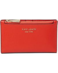 Kate Spade - Morgan Saffiano Leather Small Slim Bifold Wallet - Lyst