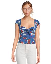 Free People - Call Me Baby Blouse Clothing Quartz - Lyst
