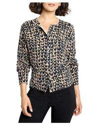 NIC+ZOE - Stitch Print Snap It Up Cardigan Sweater Xs (Us 0-2) Cotton - Lyst