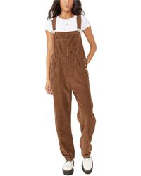 Free People We The Free Ziggy Cord Overalls - Brown