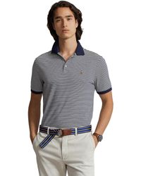 Polo Ralph Lauren - Custom Slim Fit Striped Soft Cotton Polo Shirt - Lyst