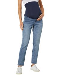 Madewell The Maternity Side-panel Perfect Vintage Jean In Heathcote Wash - Blue