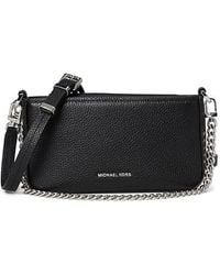 MICHAEL Michael Kors - Bryant Small Convertible Crossbody Pouchette Cross Body Handbags, Chain/Leather/Polyester - Lyst