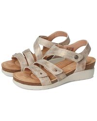 Clarks - Calenne Clara (Bronze Textile) Sandals - Lyst