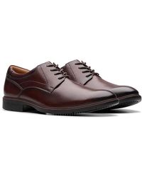 Clarks Edgewick Plain Leather Shoes in Brown for Men Lyst