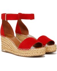 Franco Sarto - Clemens Raffia Espadrille Wedge Heel Sandals - Lyst