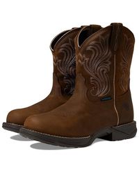 Ariat - Anthem Round Toe Shortie Waterproof Western Boot (Glazed) Shoes - Lyst