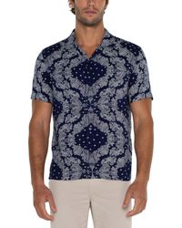 Liverpool Los Angeles - Short Sleeve Button Up Camp Shirt - Lyst