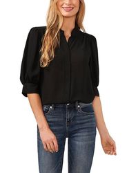 Cece - Elbow Sleeve Open Collar Blouse (Rich) Clothing - Lyst