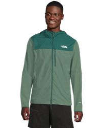 The North Face - Higher Run Wind Jacket Clothing Duck/Deep Nori, Polyester - Lyst