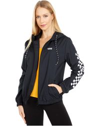 vans kastle black womens windbreaker jacket