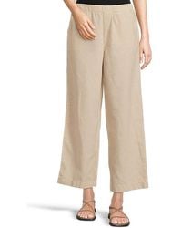 Mod-o-doc - Cropped Wide Leg Pants Casual Pants, Cotton/Polyester - Lyst