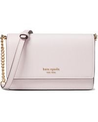 Kate Spade - Morgan Saffiano Leather Flap Chain Wallet - Lyst