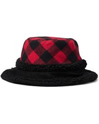 Badgley Mischka Patchwork Bucket Hat - Red