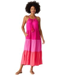 Tommy Bahama - Color-block Midi Tiered Dress - Lyst