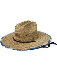 Quiksilver - Pierside Print Lifeguard Straw Sun Hat - Lyst