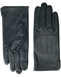 $58 MSRP M Women/'s RALPH LAUREN Purple Black LEATHER Winter Gloves