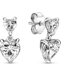 PANDORA Bee \u0026 Heart Stud Earrings in 