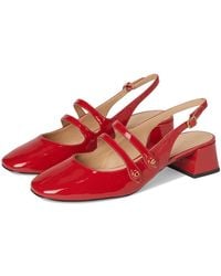 COACH - Winley Patent Leather Slingback Mary Jane Flat Shoes - Lyst