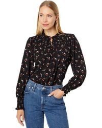 Madewell - Embroidered Smockneck Top In Tossed Floral - Lyst
