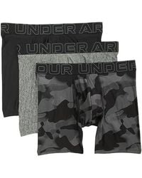 Under Armour - 3-Pack Performance Tech Print 6 Boxer Briefs Underwear, Elastane/Mesh/Polyester - Lyst