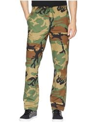 HUF Mens Woodland Camo Fleece Pants