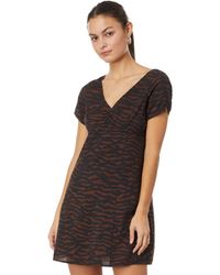 Madewell - V-neck Mini Dress In Abstract Animal - Lyst