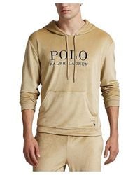 Polo Ralph Lauren - Plush Velour Long Sleeve Hoodie Pajama 1, Velour/Spandex/Polyester - Lyst
