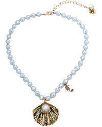Betsey Johnson - Shell Pendant Pearl Necklace - Lyst