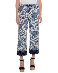 Liverpool Los Angeles - Draw String Wide Leg Pull On Mid-rise Pant 25 - Lyst