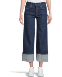 PAIGE - Sasha Ankle Wide Cuff Jeans, Cotton/Denim/Elastane - Lyst