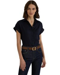 Lauren by Ralph Lauren - Petite Linen Short-sleeve Shirt - Lyst