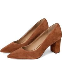 Ralph Lauren - Lanette Suede Block-Heel Pumps High Heels 6 B - Lyst
