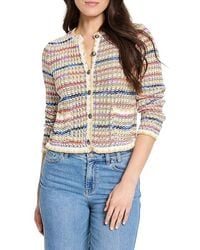 NIC+ZOE - Petite Coastal Crochet Knit Jacket Sweater, Cotton/Rayon - Lyst