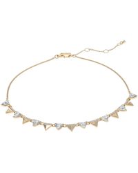 Karl Lagerfeld - Pave Triangle Frontal Necklace - Lyst