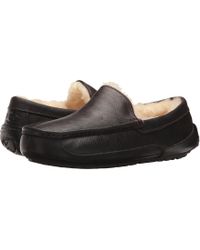 ugg ascot leather black