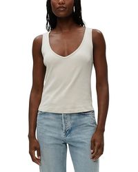 Michael Stars - Sloan V-Neck Tank Top Clothing (Us 0-12) Cotton/Denim - Lyst