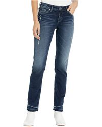 Womens Stevie Frayed Plaid Shirt Silver Jeans Co