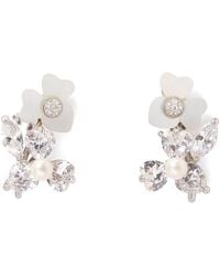 Kate Spade - Precious Pansy Hoops - Lyst