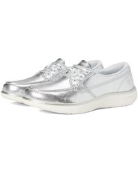 Skechers - On-The-Go Flex Radiant Metallic Canvas Boat Shoe Flat Shoes 12 B - Lyst