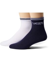 Lacoste mens Sport 2-pack Jacquard Low Cut Socks Casual Sock 