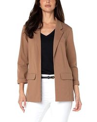 Liverpool Los Angeles - Petite Boyfriend Blazer With Princess Darts Super Stretch Ponte (Maple) Jacket - Lyst